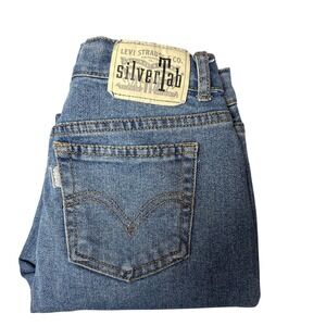 Levi's SilverTab Mini Mom Jeans Kids 10 Reg Blue Distressed High Rise Tapered